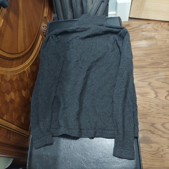 Classiques entier 100% extra fine merino wool dark gray turtleneck sweater M - Picture 7 of 8